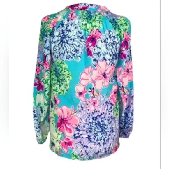 RARE Lilly Pulitzer Silk Elsa Size M in Special Delivery - Picture 3 of 4